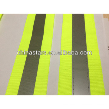 Alta visibilidade cor cinza fluorescente fita webbing reflexivo